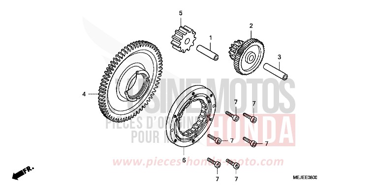 ANLASSERKUPPLUNG von CB1300 Super Bold'or ABS PEARL FADELESS WHITE (NH341KF) von 2007